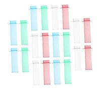 SAFIGLE 20pcs Drawstring Organza Fan Pouches Mesh Sleeves for Hand Fans Candy Jewelry Wedding Party Favor Bags in Wine Red Blue Green White
