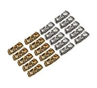 SAFIGLE 20pcs Dreadlock Beads Hair Cuffs DIY Hair Accessories for Braids for Dreadlocks for Festivals and Everyday Style