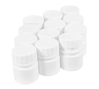 SAFIGLE 20pcs Empty White Plastic Bottles Refillable Storage Containers with Screw Cap Versatile Pill Organizer for Fish Oil and Other Essentials