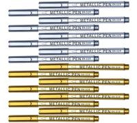 SAFIGLE 20pcs Fine Tip Metallic Marker Pens in Gold and Silver for Card Making and Scrapbooking with Smooth Writing and Plastic Material, for Signing Books and Classroom Use