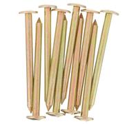 SAFIGLE 20Pcs Galvanized Survey Marker Stakes 7Cm Low Profile Property Line Markers Garden Ground Pegs for Landscaping and Outdoor Boundary Marking