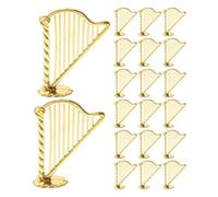 SAFIGLE 20Pcs Mini Harp Charms for Jewelry Making, Small Lyre Pendants DIY Craft Accessories, Harp Hanging Charms for Earrings and Bracelet Decoration