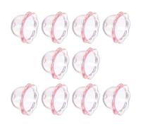 SAFIGLE 20pcs Pink Acrylic Jellyfish Beads Charm with High Transparency and Wavy Edge for Earrings and Jewelry Making, Versatile Wind Chime Craft Beads Suitable