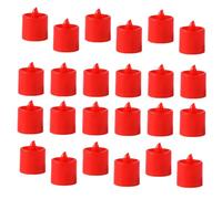 SAFIGLE 20pcs Red LED Tea Light Candles Flameless Candle Lights Small Battery Operated Decorative for Birthday Wedding Buddhist Ceremony