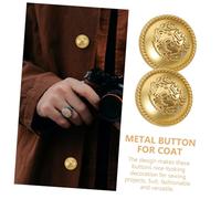 SAFIGLE 20pcs Retro Metal Sewing Buttons for Coat British Style Alloy Decorative Suit Buttons Handmade Ornamental Round Matte Antique Gold for Clothing Craft