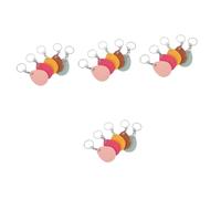 SAFIGLE 20pcs RFID Blocking Card Protector Key Pouch Id Card Sleeve Lanyard Pu Cover Keyring Stylish Keychain Pendant