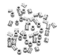 SAFIGLE 20pcs Silver Folk Guitar Bridge Pin Beads Pure Metal Acoustic Guitar String Accessories for Acoustic and Classical Bridge Parts