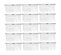 SAFIGLE 20pcs Wedding Veil Comb for Women Silver Tooth Metal Bridal Hair Accessories Lightweight and Elegant French Style Side Pin Clamp for Versatile Hairstyles
