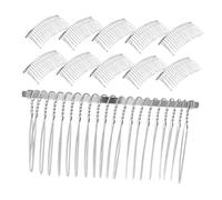 SAFIGLE 20Pcs Wedding Veil Hair Combs Durable Tooth Wire Bridal Accessories Elegant Finish for French Styling Lightweight Design for Various Hairstyles