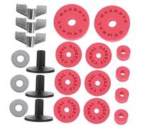 SAFIGLE 21pcs Drum Kit Eva Cotton Cymbal Pads Set, Non-slip Red Drum Clutch Felt Gaskets, Protective Percussion Accessories for Cymbal Stands