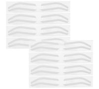 SAFIGLE 24 Pairs Reusable Silicone Eyebrow Stencil Kit Adjustable Brow Mapping Stickers for Precise Eyebrow Shaping and Tattooing Design Templates for Beginners and Professionals