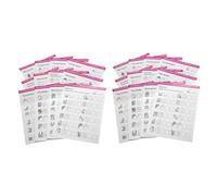 SAFIGLE 24 Sheets Manicure Training Book Nail Art Practice Cards with Various Nail Patterns for Beginners and Professional Salon Use