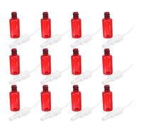 SAFIGLE 24pcs 30ml Refillable Nose Mist Sprayer Bottles Pump Red Mini Spray Atomizer Portable Nasal Spray Container for Saline Solution and Perfume Use