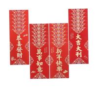 SAFIGLE 24pcs Chinese Year Lucky Money Envelopes with Traditional Blessing Designs Thick Paper Red Hong Bao for Spring Festival Cash Gifts and Year End Celebrations