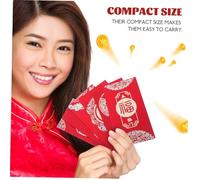SAFIGLE 24pcs Gold Foil Fu Character Red Envelopes for Year Snake Chinese Lunar Year Money Pouches with Six Designs Elegant Lucky Hong Bao for Family and Friends Celebration