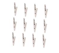 SAFIGLE 24pcs Stainless Steel 51mm Crocodile Clips for Automotive Use with Conductive Fiber Spacing 0.01mm, Versatile Clips for Christmas Decorations and DIY Soldering Helping Hands