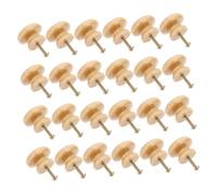 SAFIGLE 24pcs Wood Knobs Smooth Round Decorative Cabinet Handles for Wardrobe Kitchen Furniture with Easy Installation