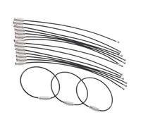 SAFIGLE 25 Stainless Wire Key Loop Keyring Set Strong Wire Keychain for Luggage Tags and Car Keys