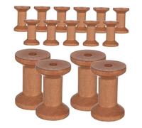 SAFIGLE 25pcs Unfinished Wooden Thread Spools for Crafts and Embroidery Natural Solid Wood Bobbins for Sewing Yarn Organization Vintage Style Wood Thread Holders