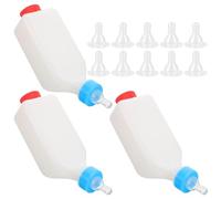 SAFIGLE 27oz Hanging Lamb Feeding Bottle Set with 10 Nipples, High Capacity Abs Livestock Milk Feeder for Goats and Fawns, Efficient Hanging Design for Group Feeding in Barns