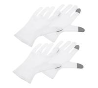 SAFIGLE 2pairs Reusable Cotton Moisturizing Gloves for Sleeping Touchscreen Compatible Overnight Lotion Gloves for Dry Hands Spa Women Cotton Sleep Moisturizing Hand