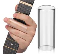 SAFIGLE 2pc Medium Bottleneck Glass Guitar Slide Annealed for Enhanced Middle Harmonics Standard Size 6.1x2.65x2.65cm for Professional Guitar Players and Lovers