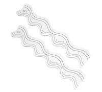 SAFIGLE 2pcs Acrylic Wavy Quilting Rulers Templates for Patchwork Sewing Machine Use Curved Quilting Ruler Precision Measurement