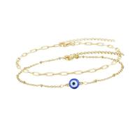 SAFIGLE 2pcs Adjustable Evil Eye Bracelets Durable Amulet Jewelry Set for Protection and Charm Family and Friends