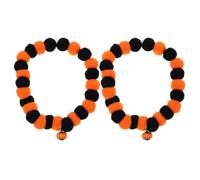 SAFIGLE 2pcs Adjustable Halloween Themed Pumpkin Bell Cat Collar for Pets, Comfortable Skin-friendly Nylon Material, Festive and Stylish Design for Halloween Parties