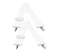 SAFIGLE 2pcs Adjustable Snare Drum Strap Military White Nylon Belt for Marching Instrument Shoulder Padding for Heavy Duty Use
