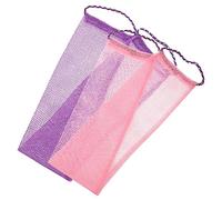 SAFIGLE 2pcs African Mesh Body Brush Exfoliating Washcloths for Men Women Long-Handled Body Scrubber for Shower