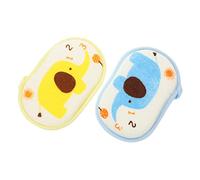 SAFIGLE 2pcs Bath Scrubbers Soft Durable Body Cleaning Sponges Cute Elephant Print Bath Towels for Comfortable Bathing Reusable Washcloths
