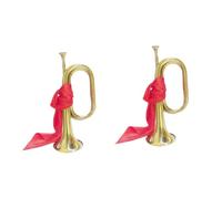 SAFIGLE 2pcs Beginner Bugle for Boys and Girls Scouting Trumpet Metal Trumpet Wind Instruments for Beginners