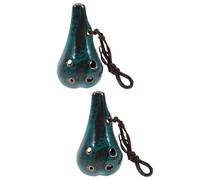 SAFIGLE 2pcs Beginner Ocarina Wind Instrument Portable Boys and Girls Music Toy Random Color