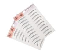 SAFIGLE 2pcs Black Eyebrow Transfer Stickers Paper Artificial Eyebrow Tool for Men and Women Easy to Use with No Wounds to Skin for Quick and Grooming