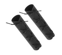 SAFIGLE 2pcs Black Pu French Horn Handle Wrap Covers Lightweight Protection Pad for Horn Guard Preventing Dirt and Damage Suitable for Musical Instruments