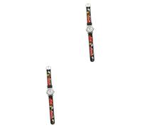 SAFIGLE 2pcs Boy Girl Watch Cartoon Fire Truck -Friendly Wrist Watch for Students Lightweight Portable for Boys and Girls Awareness