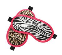 SAFIGLE 2Pcs Breathable Satin Eye Mask Lightweight Sleeping Blindfolds with Zebra Leopard Prints Portable Eye Cover for Travel Home and Fatigue Relief Light Blocking