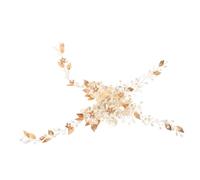 SAFIGLE 2pcs Bridal Hair Vine with Crystal Pearls and Floral Leaves Handmade Wedding Headpieces for Women and Versatile Hair Accessories for Elegant Updos and Flowing Styles