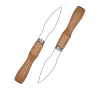 SAFIGLE 2PCS Button Hook with Wooden Handle for Seniors and Disability Portable Dress Button Assist Tool for Shirts and Coats Easy DIY Clothing Fastener Helper for Independent Living