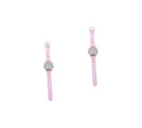 SAFIGLE 2pcs Cartoon Boys and Girls Led Watch Multi-Functional Night Glow Design for Students Comfortable Strap for Learning Beautiful Patterns -Flamingo Purple