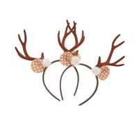 SAFIGLE 2pcs Christmas Elk Headdress Reindeer Ears Headband for Boys and Girls Reindeer Antler Headband Elk Antler Costume Accessories Cute Animal Hairband for Boys and Girls Christmas Par