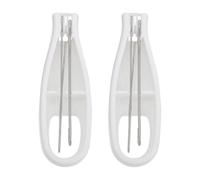 SAFIGLE 2pcs Coat Button Hook and Simple Zipper Puller for One-Handed Operation, Acrylic and Steel Material, Buttoning Assistance Tool for Changing Clothing and Daily Routine