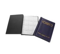 SAFIGLE 2pcs Coin Album for Collectors PU Cover Coin Collecting Organizer Book for Copper Moisture-resistant Storage and Display