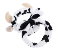 SAFIGLE 2Pcs Cow Pattern Headband Creative Makeup and Face Wash Headbands for Adorable Spa Hair Accessories Soft and Comfortable Cloth Material for Women and Friends