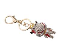SAFIGLE 2pcs Creative Rhinestone Ox Key Chain Pendant for Bags Cute Zodiac Keyring for Women Lovely Mobile Phone Charm Cow and Zodiac Enthusiasts