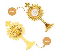 SAFIGLE 2pcs Cross Lapel Pins Classic Design for Men Women Unique Stylish Brooches for Baptismal Communion Dress Easy to Attach Church Service Accessories