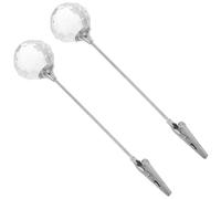 SAFIGLE 2pcs Crystal Ball Memo Clips with Firm Grip and Space-Saving Iron Base for Wedding Centerpieces and Desk Use Stylish and Elegant Table Number Holders