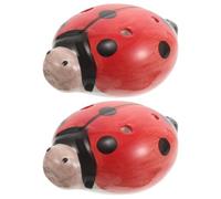 SAFIGLE 2pcs Cute Ladybug Ocarina Instrument in C Key, 6-hole Ceramic Flute and Students, Lightweight with Stable Tuning, for Group Performances and Study Areas