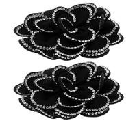 SAFIGLE 2pcs Detachable Flower Shoe Clips with 3d Rose Design, Elegant Cloth Heel Clips for Wedding and Prom, Multi-occasion Shoes Jewelry Decoration